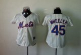 New York Mets WHEELER 45 white stripe women mlb jersey