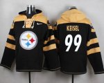 Custom Pittsburgh Steelers #99 Keisel black yellow nfl Hooded Sweatshirt