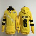 women Nashville Predators #6 Shea Weber yellow NHL hooded sweatshirt