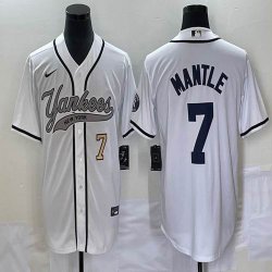 Nike New York Yankees #7 Mickey Mantle white majestic baseball Jersey Joint name