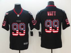 Nike Texans #99 J.J. Watt black Color Rush Limited USA flag Jerseys