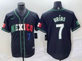 2023 World Cup Mexico #7 Julio Urias black majestic baseball jerseys 80