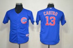 Chicago Cubs CASTRO 13# blue kid MLB Jerseys