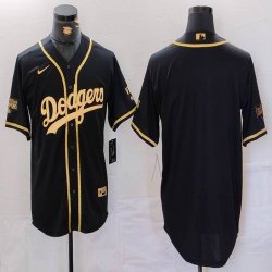 Nike Los Angeles Dodgers blank black gold fashion baseball jerseys