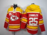 Nike Kansas City Chiefs #25 Jamaal Charles red yellow nfl Hooded Sweatshirt