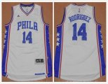 Philadelphia 76ers #14 Sergio Rodriguez white NBA Jersey