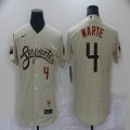 Arizona Diamondbacks #4 Marte Nike Beige Flexbase Authentic Collection Jersey-BD