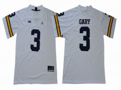 Jordan Brand Michigan Wolverines #3 Rashan Gary white Limited college football jersey