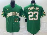 Nike San Diego Padres #23 Fernando Tatis Jr green majestic mlb Jerseys Joint name 01