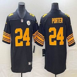 Nike Steelers #24 Joey Porter Jr. black yellow Color Rush Limited Jersey