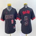 Youth Nike Cincinnati Reds #9 Mclain black majestic baseball jerseys Joint name-BD 01