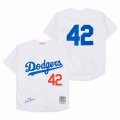 Los Angeles Dodgers#42 Jackie Robinson white throwback mlb jerseys-SG