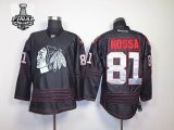 2013 NHL Stanley Cup Chicago Blackhawks #81 Marian Hossa Black NHL Jerseys