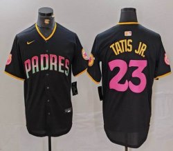 Nike Pittsburgh Pirates #23 Fernando Tatis Jr.black pink majestic baseball jerseys Joint name-BD 01