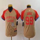 Youth Nike New York Yankees #99 Aaron Judge Cream 2024 MLB All-Star jersey