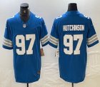 Nike Detroit Lions #97 Aidan Hutchinson blue Vapor F.U.S.E. Limited Jersey -BD