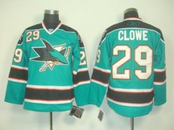 San Jose Sharks 29 CLOWE green Jerseys