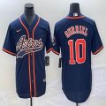 Nike Houston Astros #10 Yuli Gurriel blue majestic baseball jerseys big logo Joint name -BD 02