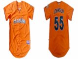 Florida Marlins #55 Josh Johnson Orange MLB Jerseys