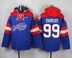 Custom Buffalo Bills #99 Dareus Blue red nfl Hooded Sweatshirt