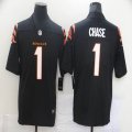 Nike Cincinnati Bengals #1 Ja'Marr Chase black Color Rush Limited Jersey-BD