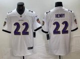 Nike Baltimore Ravens #22 Derrick Henry white Color Rush Limited Jersey