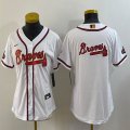 Women Nike Atlanta Braves blank white majestic baseball MLB Jerseys