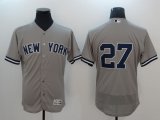 New York Yankees #27 Giancarlo Stanton Grey Flexbase Authentic Collection Jersey