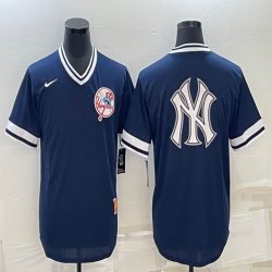 Nike New York Yankees blank blue majestic baseball Jerseys-BD 04