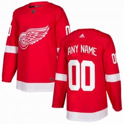 Custom Adidas Detroit Red Wings red hockey jersey