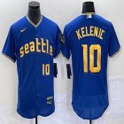 Nike Seattle Mariners #10 Jarred Kelenic blue Flexbase Authentic Collection Jersey