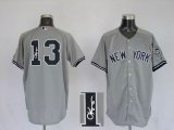 New York Yankees 13 Alex Rodriguez Grey mlb Signature jersey