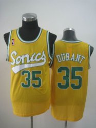 Seattle Supersonic 35 Kevin Durant Yellow Revolution 30 NBA Basketball Jerseys