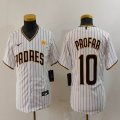 Youth Nike San Diego Padres #10 Jurickson Profar white majestic mlb Jerseys-BD 02