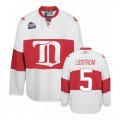 Deroit Red wings 5 Nicklas Lidstrom White NHL Jerseys