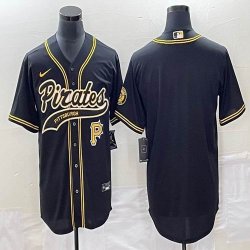 Nike Pittsburgh Pirates blank black majestic baseball jerseys Joint name-BD