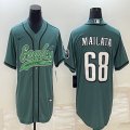 Philadelphia Eagles #68 Jordan Mailata green camo baseball jerseys Joint name-BD