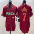 2023 World Cup Mexico #7 Julio Urias red majestic baseball jerseys 105