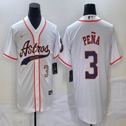 Nike Houston Astros #3 Jeremy Pena white majestic baseball jerseys Joint name -BD 02