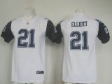 Youth Dallas Cowboys #21 Ezekiel Elliott Nike White Color Rush Limited Jersey