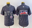 Youth Nike New York Mets blank gray majestic majestic baseball jerseys city version 03