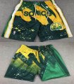 Seattle Supersonics green NBA shorts with pocket-XD