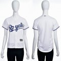 2016 women kansas city royals Blank white majestic baseball jersey