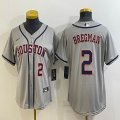 Youth Nike Houston Astros #2 Alex Bregman gray majestic baseball Jersey 01