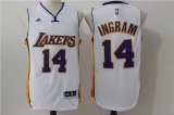 Los Angeles Lakers #14 Brandon Ingram white basketball jersey