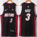 Miami Heat #3 Dwyane Wade black nba basketball jerseys 75th-XD