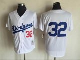 Los Angeles Dodgers #32 Sandy Koufax white throwback mlb jersey