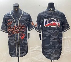 Nike Baltimore Orioles blank grey camo MLB Baseball jerseys Joint name-BD 03