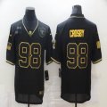 Nike Oakland Raiders #98 Maxx Crosby throwback black Salute To Service Limited Jersey-BD