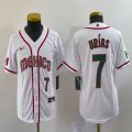 Youth 2023 World Cup Mexico #7 Julio Urias white majestic baseball jerseys 04